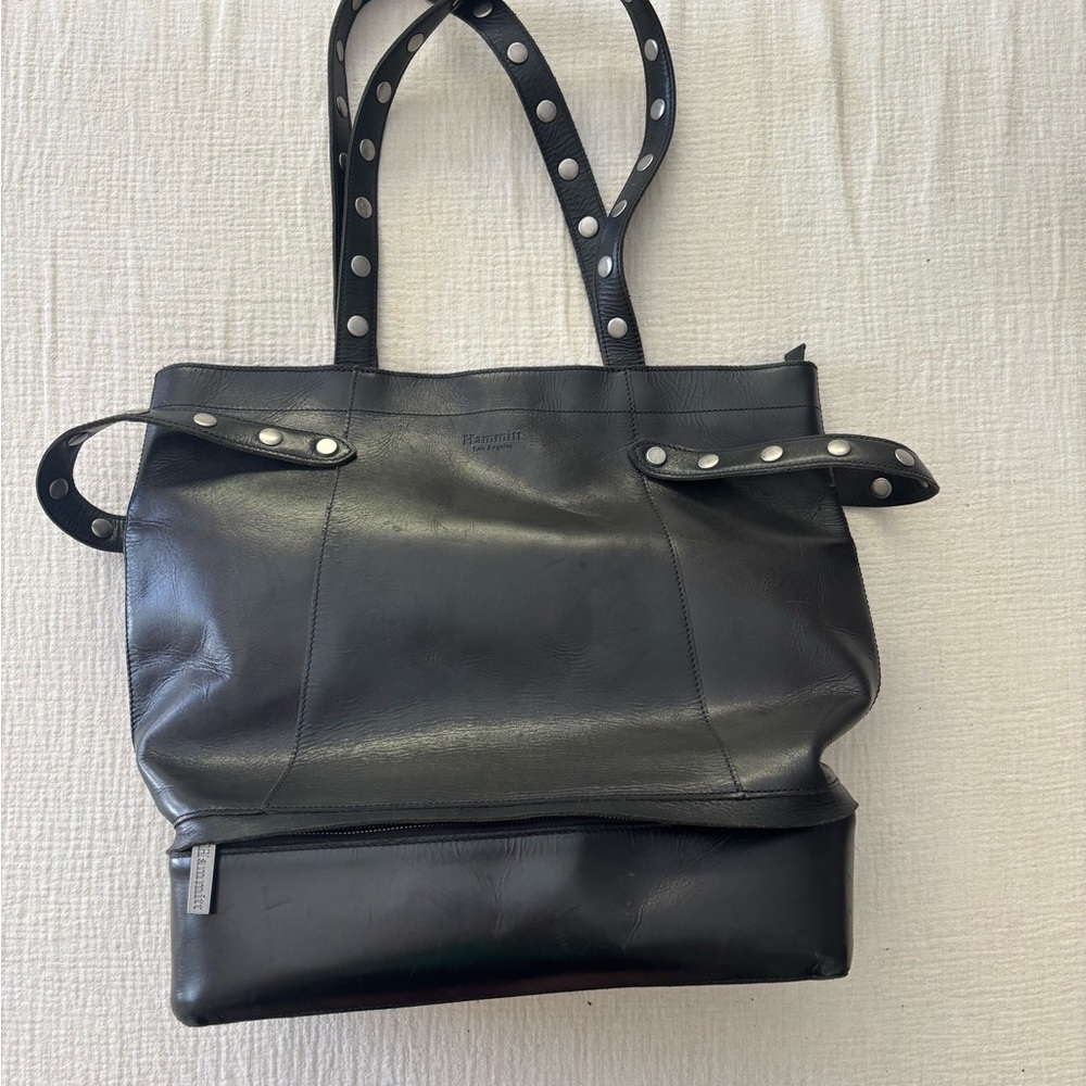 Hammitt Los Angeles Black Leather City Tote: Made in LA - Picture 2 of 5